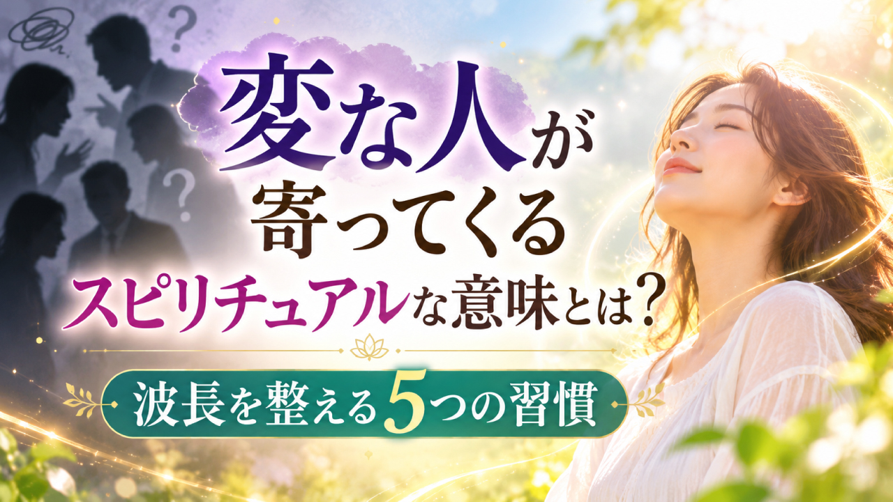 変な人が寄ってくるスピリチュアルな意味とは？波長を整える5つの習慣